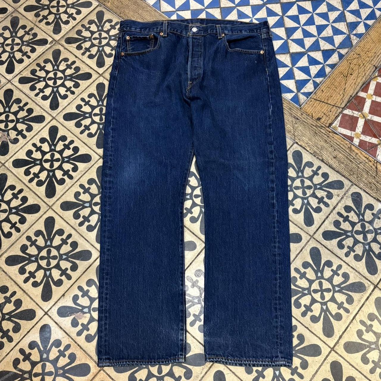 BR2804BB-F - Vintage retro essential  Levi’s 501 Straight Leg Dark Blue Wash Denim Jeans Trousers pants #denim #straightleg #levis501 #levis