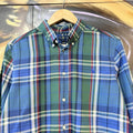 BR1912ALV-P - Vintage Ralph Lauren Blue and Green Check Longsleeve collared button up polo shirt top #Y2K #preppy #chiefkeef #smartcasual #oldmoney