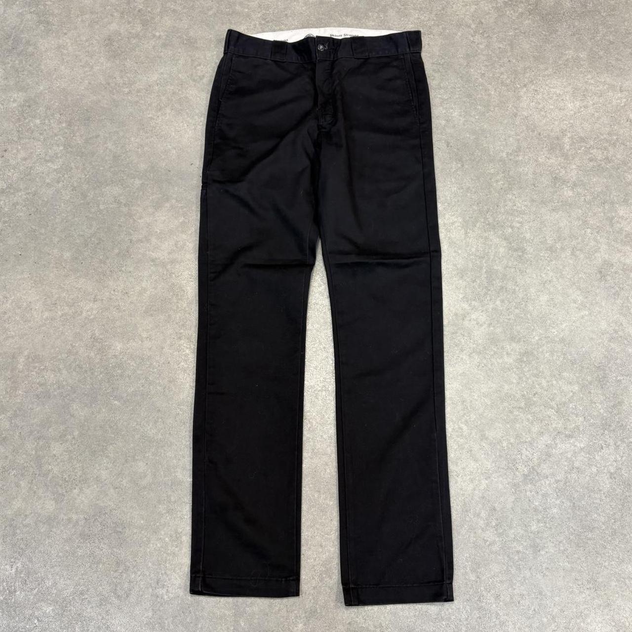 BR1912ZY-U - Vintage retro essential Black Dickies Skinny Straight Double Knee Trousers pants casual workwear #skater #utility #doubleknee #skinnystraight #dickies