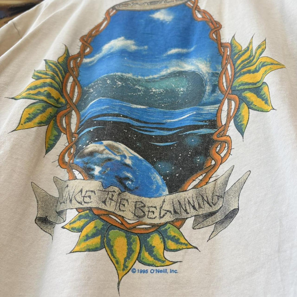 Vintage O’Neill Surf T-Shirt Mens XL Distressed Thrashed Graphic Back Print Skate Grunge Beach Tee 90s Y2K