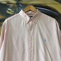 Vintage Polo Ralph Lauren Oxford Shirt Mens XL Pastel Pink Button Down Pony Logo Cotton Top 90s Y2K