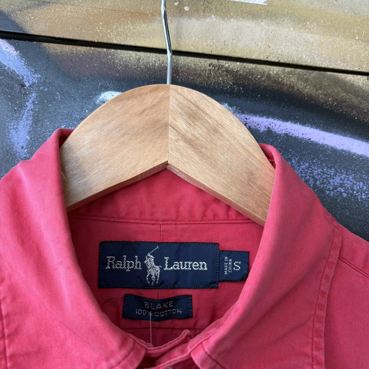 Vintage Polo Ralph Lauren Shirt Mens Small Red Oxford Button Down Pony Logo Preppy Top Y2K 90s