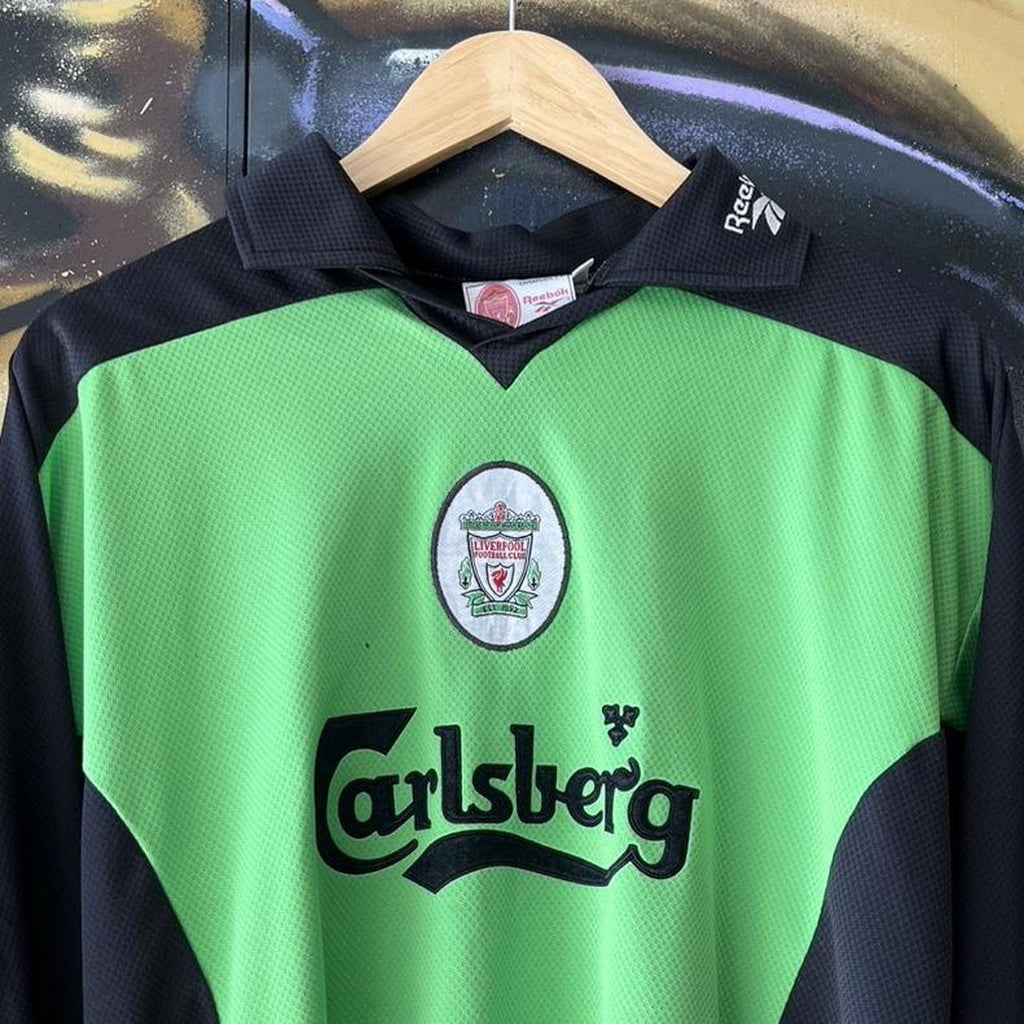 Vintage Liverpool FC 1996 1997 1998 Goalkeeper Football Jersey Carlsberg Sponsor Authentic Long Sleeve