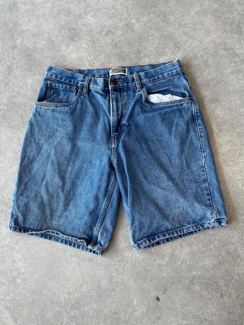 Route 66 Mid Wash Blue Denim Jorts Shorts