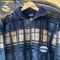 Y2K Mauna Checkered Plaid Quarter Zip Fleece