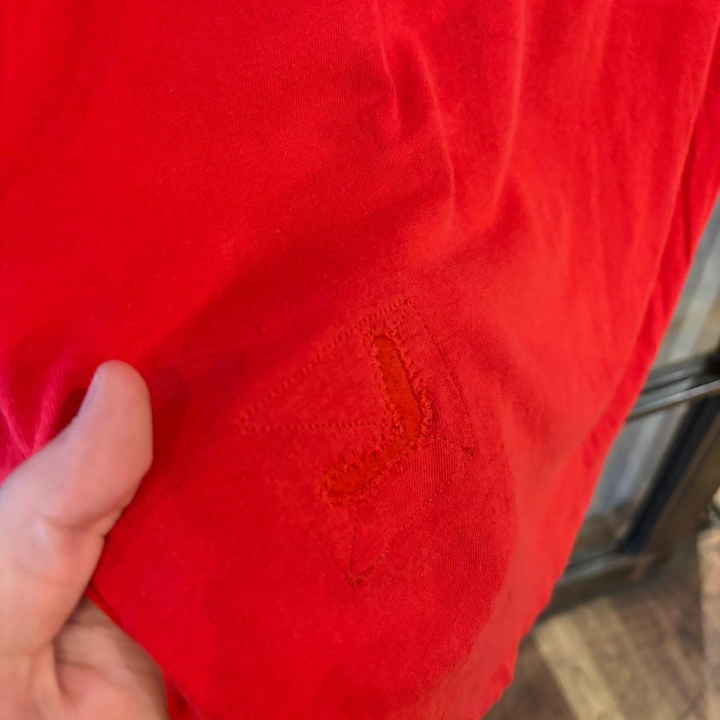 0325I90UP1 - Vintage Retro Essential Red 1992 MLB Atlanta Braves Single Stitch Graphic Print Top Tee T-shirt #90s #graphic #mlb #baseball #atlantabraves