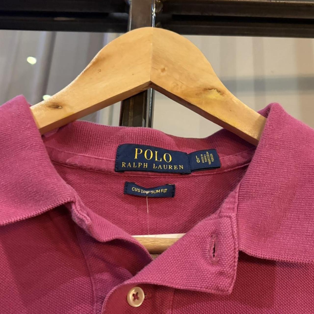 BR1912ADX-F - Vintage Retro Ralph Lauren Plain Pink Polo Shirt Short Sleeve collared button up top  #Y2K #preppy #chiefkeef #oldmoney #ralphlauren