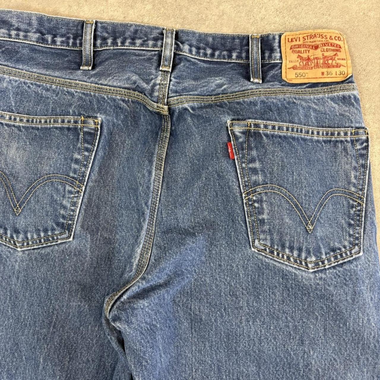 Vintage Blue Wash Levi’s 550 Jeans Mens 34” Relaxed Fit Denim Trousers Skate Western Vintage Y2K 90s