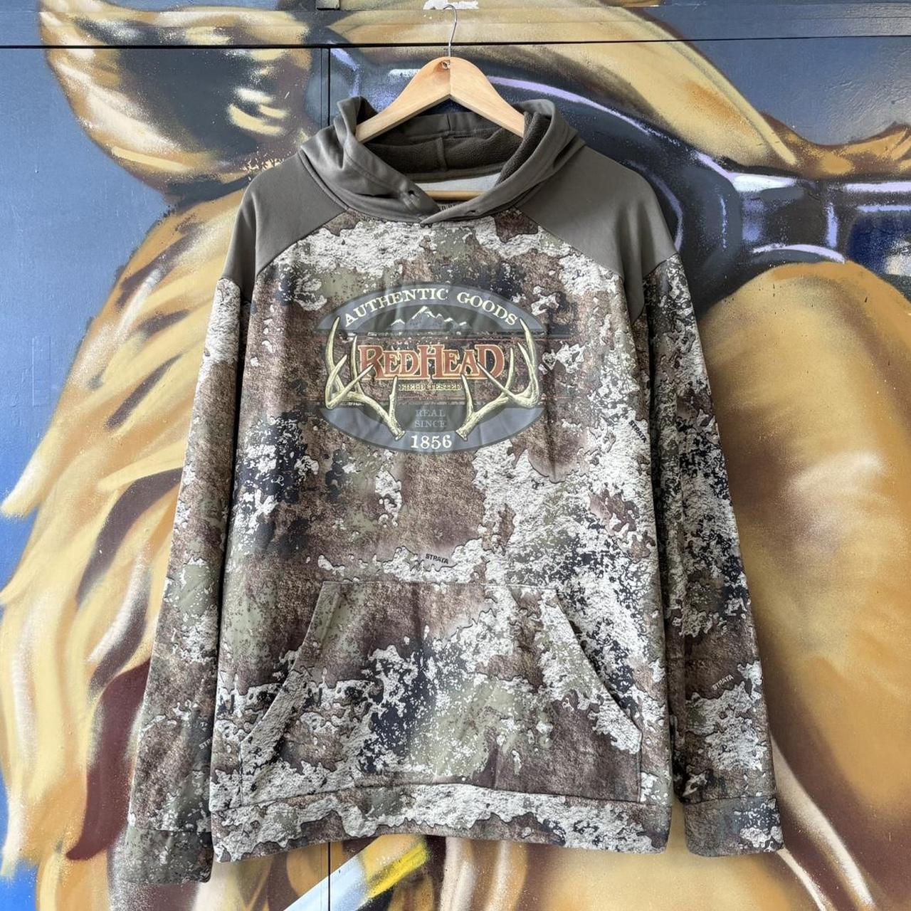 RedHead RealTree Camo Hoodie Large Graphic Logo Hunting Outdoor Streetwear Gorpcore Vintage 90s Y2K