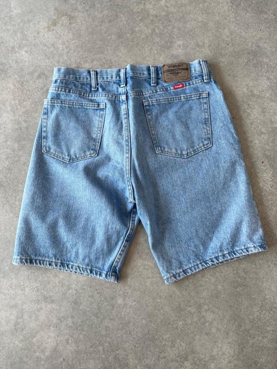 Wrangler Light Wash Blue Denim Jorts Shorts
