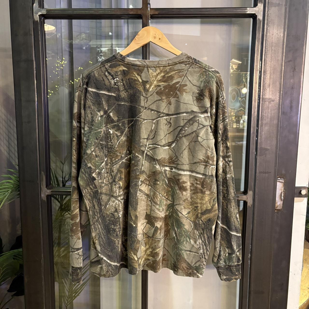 RTT265 - Vintage Retro essential adult mens RealTree Camouflage Khaki Green Brown Field Hunting graphic print Longsleeve Top T-Shirt Tee #realtree #camo #longsleeve #utility