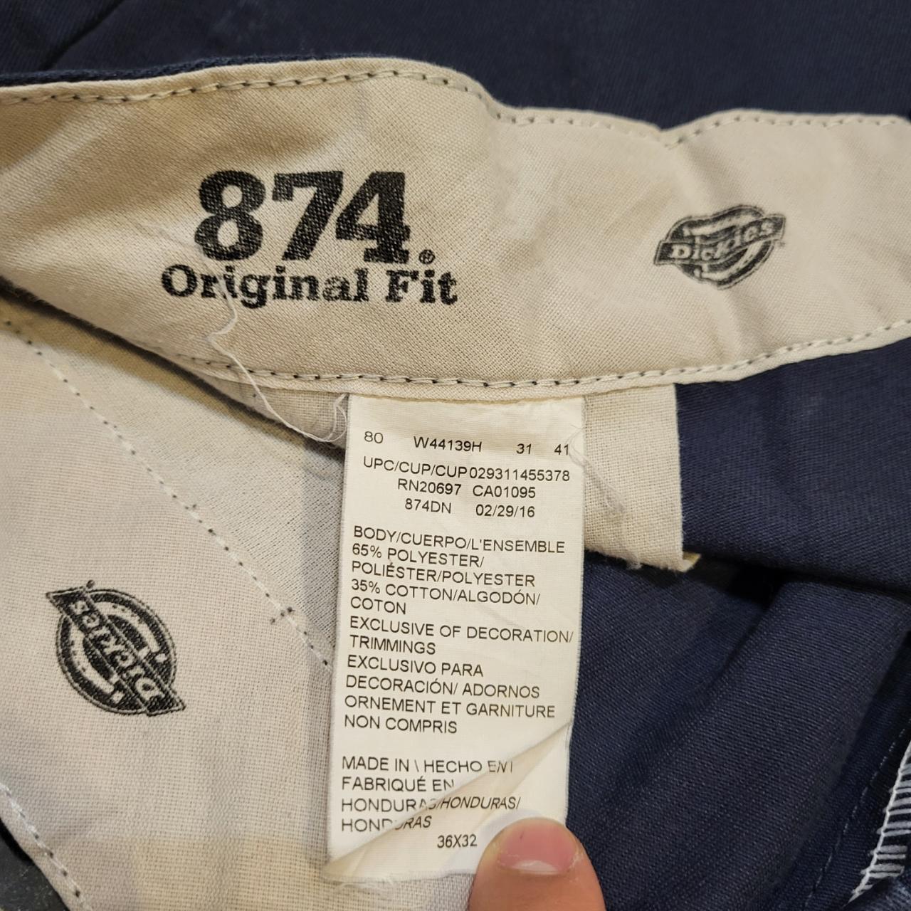 TRW0055BR - Vintage retro essential Navy Dickies Trousers pants jeans with embroidered patch logo carpenter casual workwear #workwear #skater #y2k #dickies