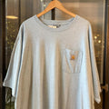 TEE496F - Vintage Retro Essential Light Blue Carhartt Pocket Top Tee T-shirt with embroidered patch logo #skater #workwear  #carhartt #y2k #graphic