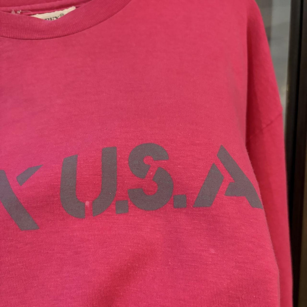 Vintage Avirex USA T shirt Mens XXL Pink Tee Single Stitch Graphic Print Surf Skate Tee Top Y2K 90s