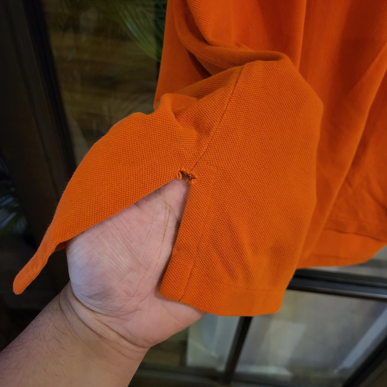 POL150P - Vintage Ralph Lauren Orange Polo Shirt Short Sleeve collared button up top #Y2K #preppy #chiefkeef #golf