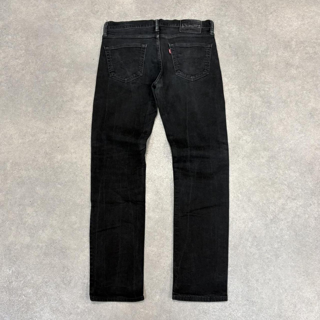 YIC1025D94-U - Vintage retro essential Levi’s 511 Black Wash Denim Skinny Straight Jeans Trousers pants #denim #levis #levis511 #skater #jeans