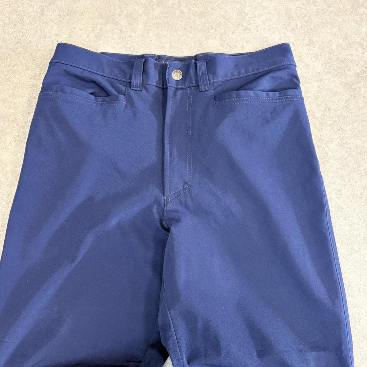 CP1504Q-U - Vintage retro Versace Straight Leg Navy Trousers pants casual workwear #versace #designer #avantgarde #trousers #straightleg