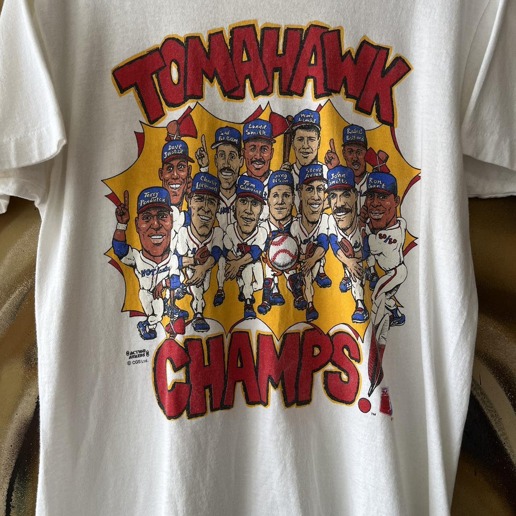 American Vintage 90s MLB Atlanta Braves Tomahawk Chop Champs Graphic Tee