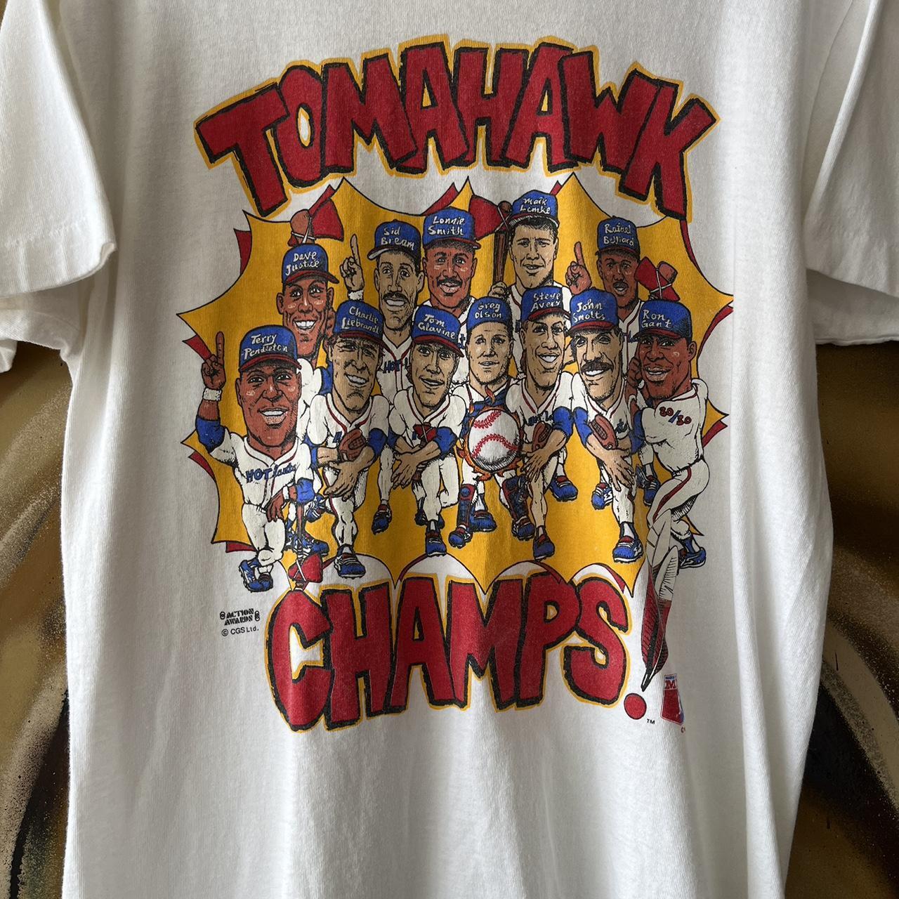 American Vintage 90s MLB Atlanta Braves Tomahawk Chop Champs Graphic Tee