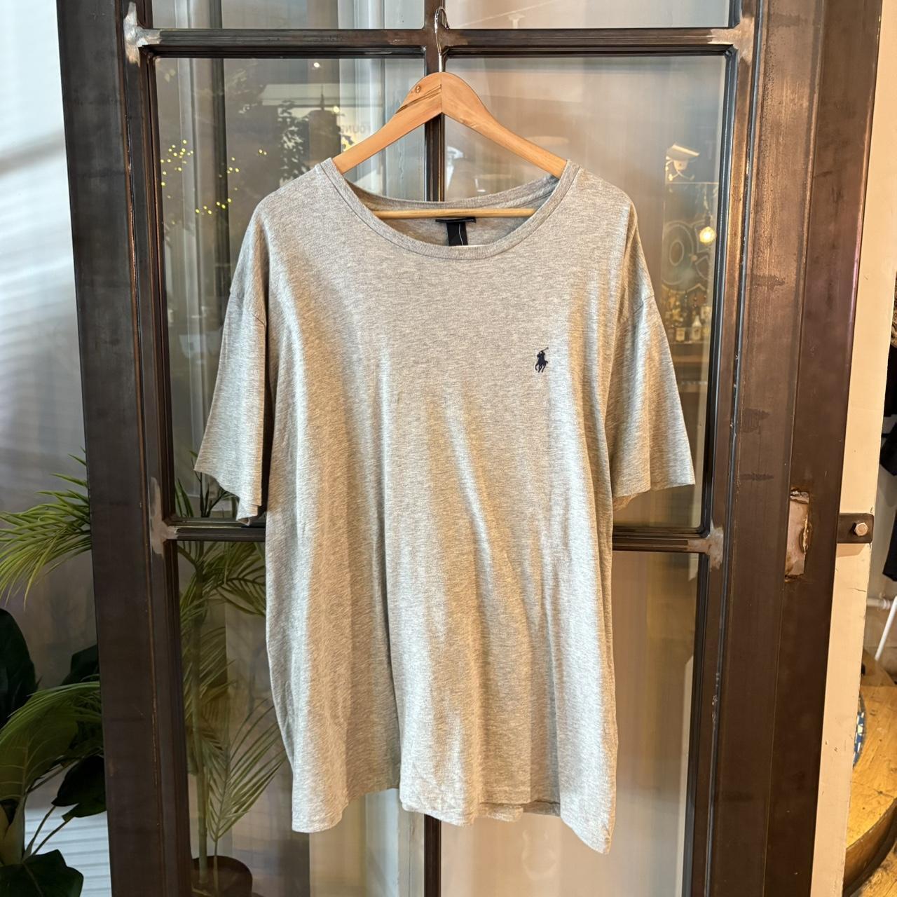1224G97 - Vintage Retro Essential Grey Polo Ralph Lauren Top Tee T-shirt #90s #preppy #top #oldmoney #ralphlauren