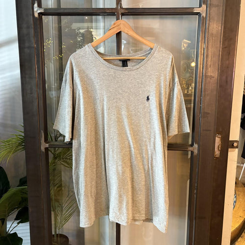 1224G97 - Vintage Retro Essential Grey Polo Ralph Lauren Top Tee T-shirt #90s #preppy #top #oldmoney #ralphlauren