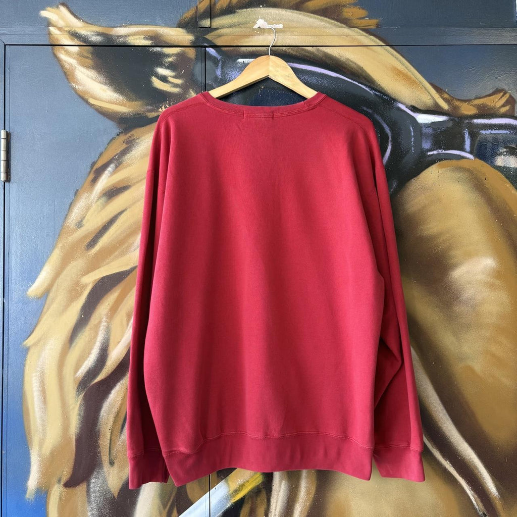 Vintage Polo Ralph Lauren Sweatshirt Mens XL Red Preppy Old Money Pullover Jumper Top 90s Y2K 00s