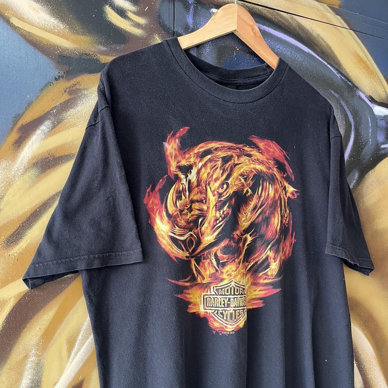 Harley Davidson Flame Hog Graphic Tee