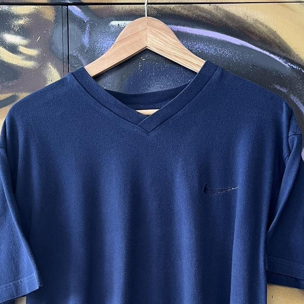 90s Nike Navy Swoosh Logo Tee