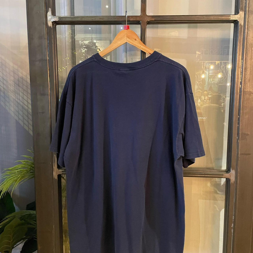 0225I04P - Vintage Retro Essential Navy United States Graphic Print Top Tee T-shirt #90s #graphic #top #unitedstates #baggy