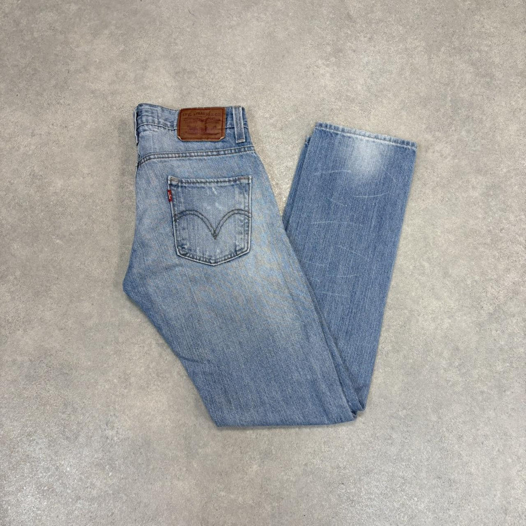 YIC1025A04-U - Vintage retro essential  Levi’s 511 Blue Wash Denim Skinny Straight Leg Jeans Trousers pants #denim #skinny #jeans #levis511 #levis