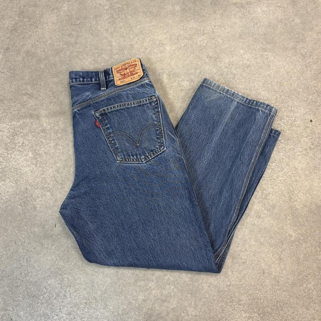 Vintage Blue Wash Levi’s 550 Jeans Mens 34” Relaxed Fit Denim Trousers Skate Western Vintage Y2K 90s