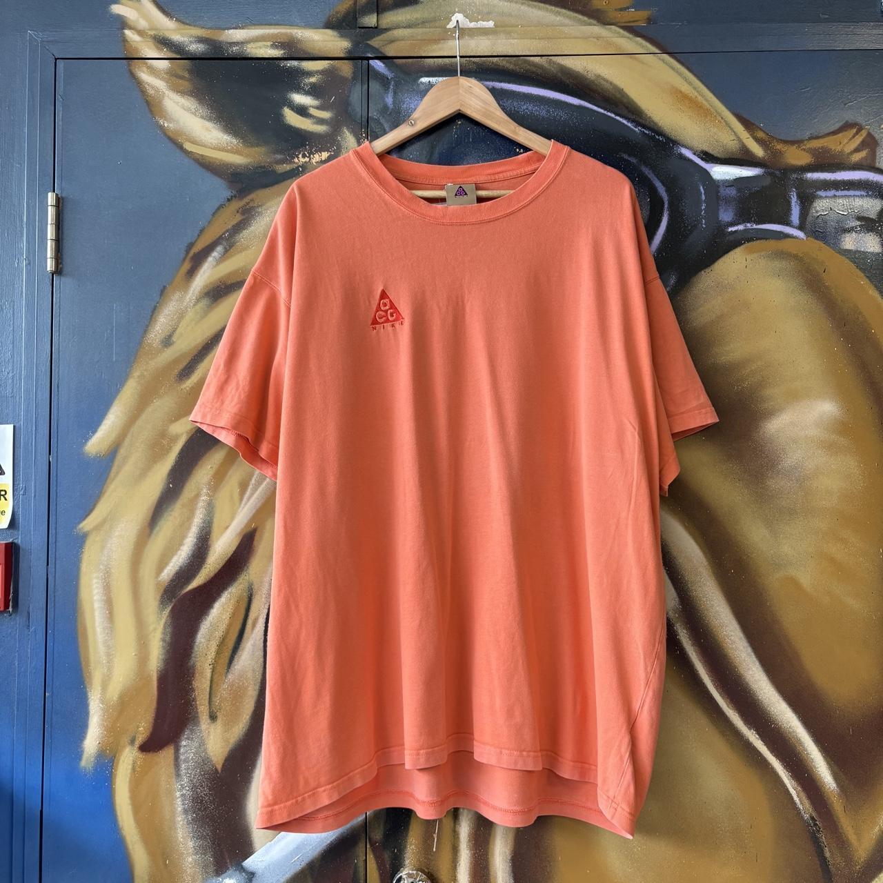 Nike ACG T shirt Mens XXL Orange Triangle Logo Streetwear Outdoors Hike Gorpcore Tee Top Y2K