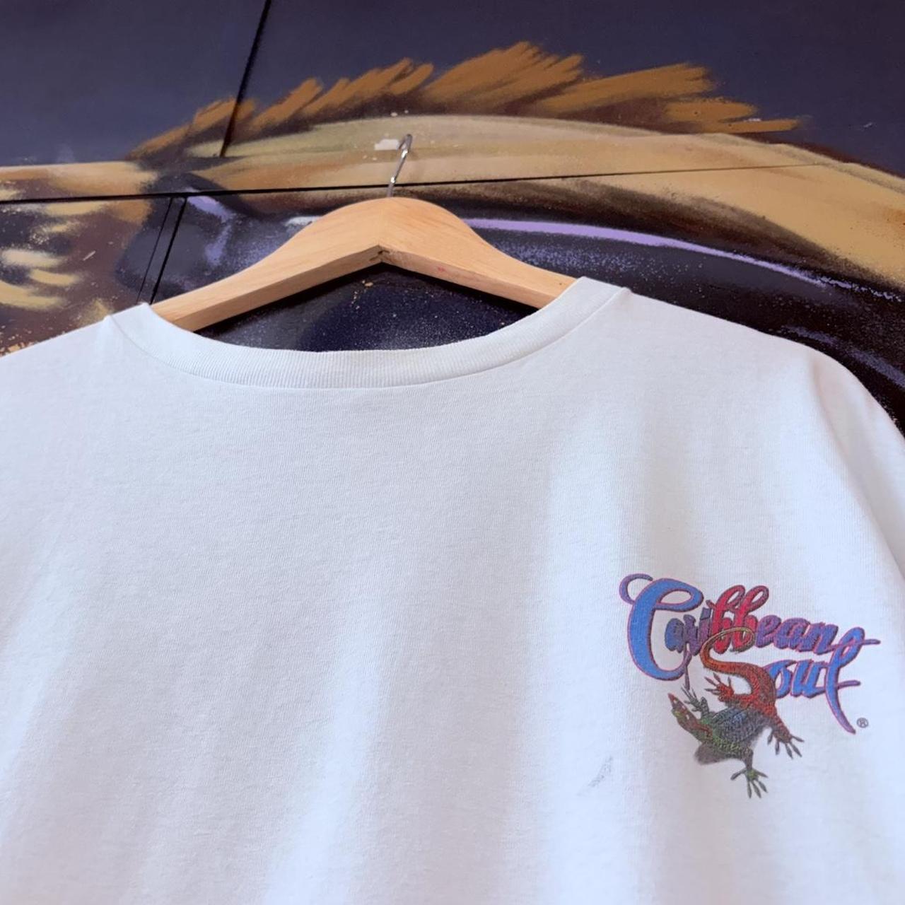 Vintage Beach Graphic T Shirt Mens XXL White Holiday Tourist Promo Print Surf Y2K 90s Tee