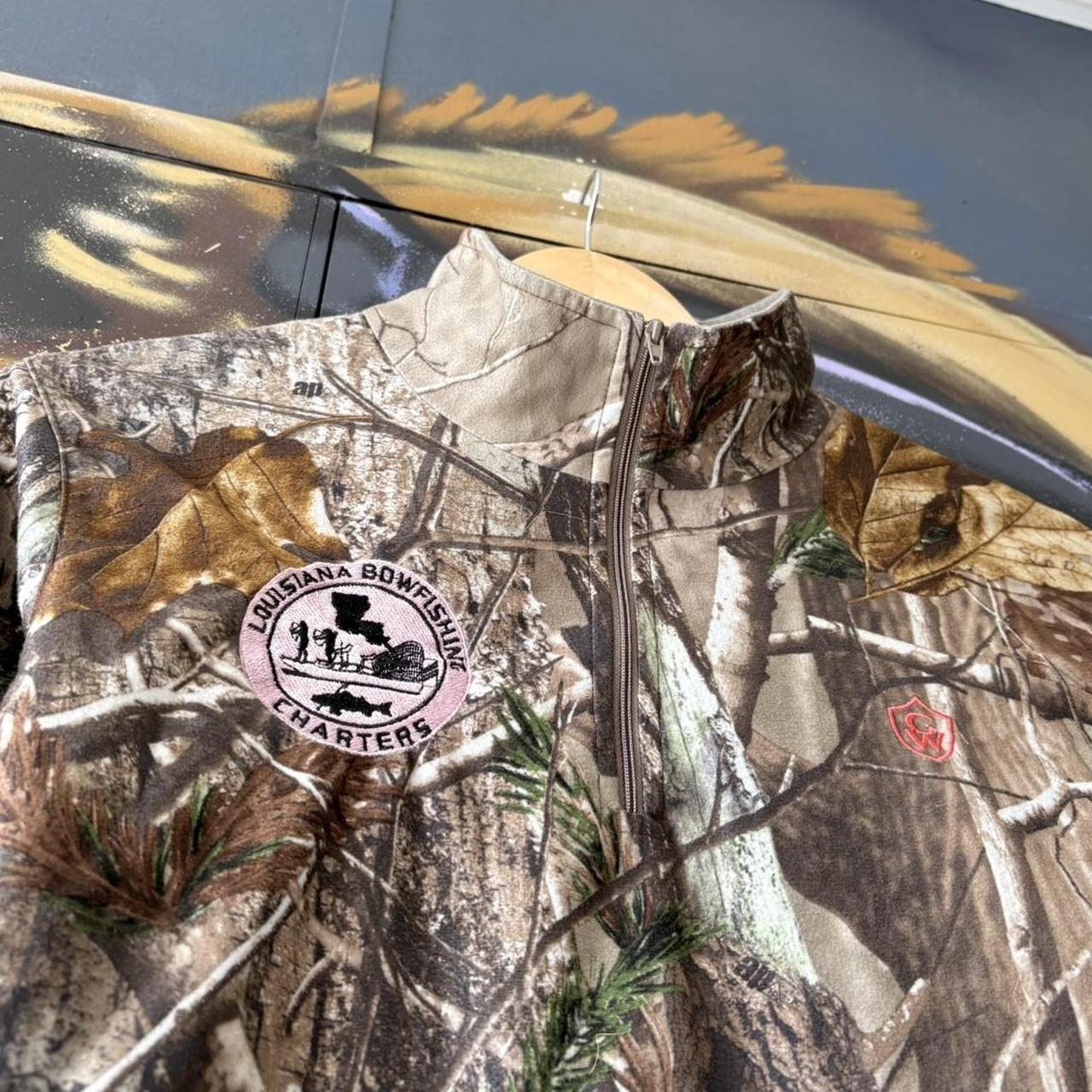 RealTree Camo Quarter Zip Pullover Large Hunting Outdoor Tactical Layering Gorpcore Streetwear Vintage 90s Y2K