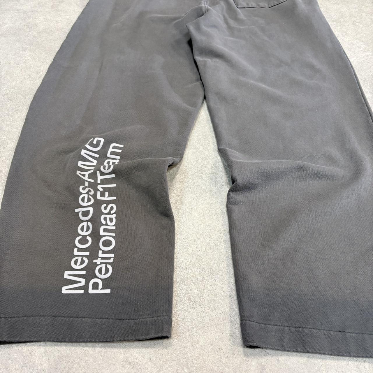 TRD1703A-U - Vintage retro essential Green Mercedes-AMG Petronas F1 Team printed logos sweat-pants joggers casual #joggers #mercedes #motorsports #petronas #f1