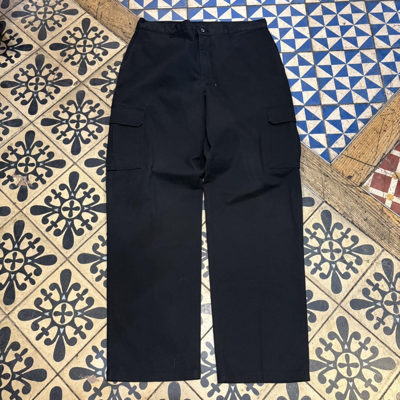 BR1011DU-F - Vintage retro essential  Black Dickies Cargo Trousers pants casual workwear #skater #utility #workwear #cargo #dickies