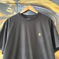 Carhartt WIP T shirt Mens Large Black Chase Minimal Plain Essential Workwear Tee Top 90s Y2K 00s