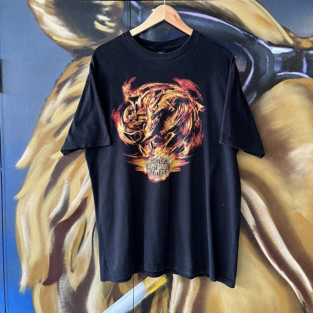 Harley Davidson Flame Hog Graphic Tee
