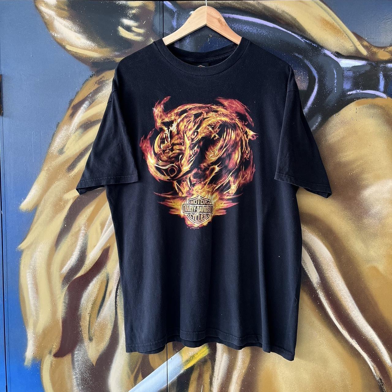 Harley Davidson Flame Hog Graphic Tee