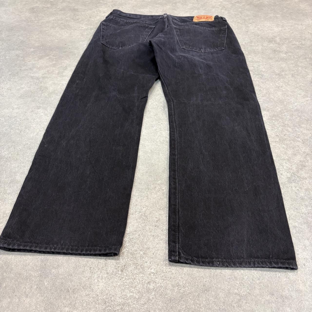 Vintage Levi's 501 Jeans Mens 36x30 Black Denim Wash Straight Leg Trousers Cowboy Western USA 90s Y2K