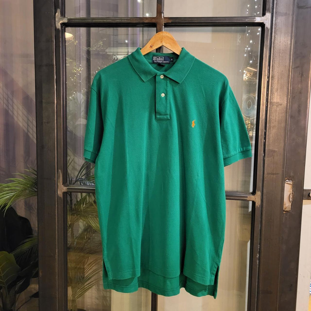 POL274 - Vintage Ralph Lauren Green Polo Shirt Short Sleeve collared button up top #Y2K #preppy #chiefkeef #golf #oldmoney