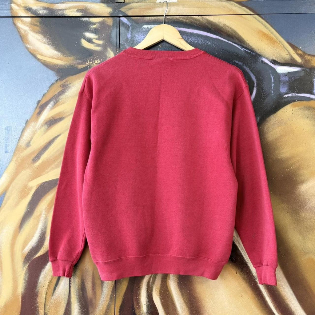 Vintage Adidas Red Sweatshirt Big Logo Spell Out Crewneck