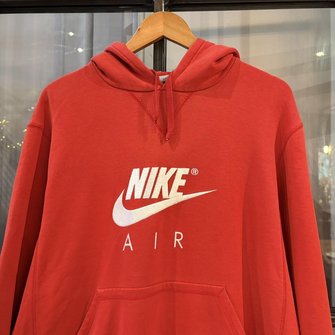 MA2207JD-P - Vintage Retro Essential Red Nike Air Sweatshirt Hoodie with embroidered logo #nikeair #hoodie #essential #nike #y2k
