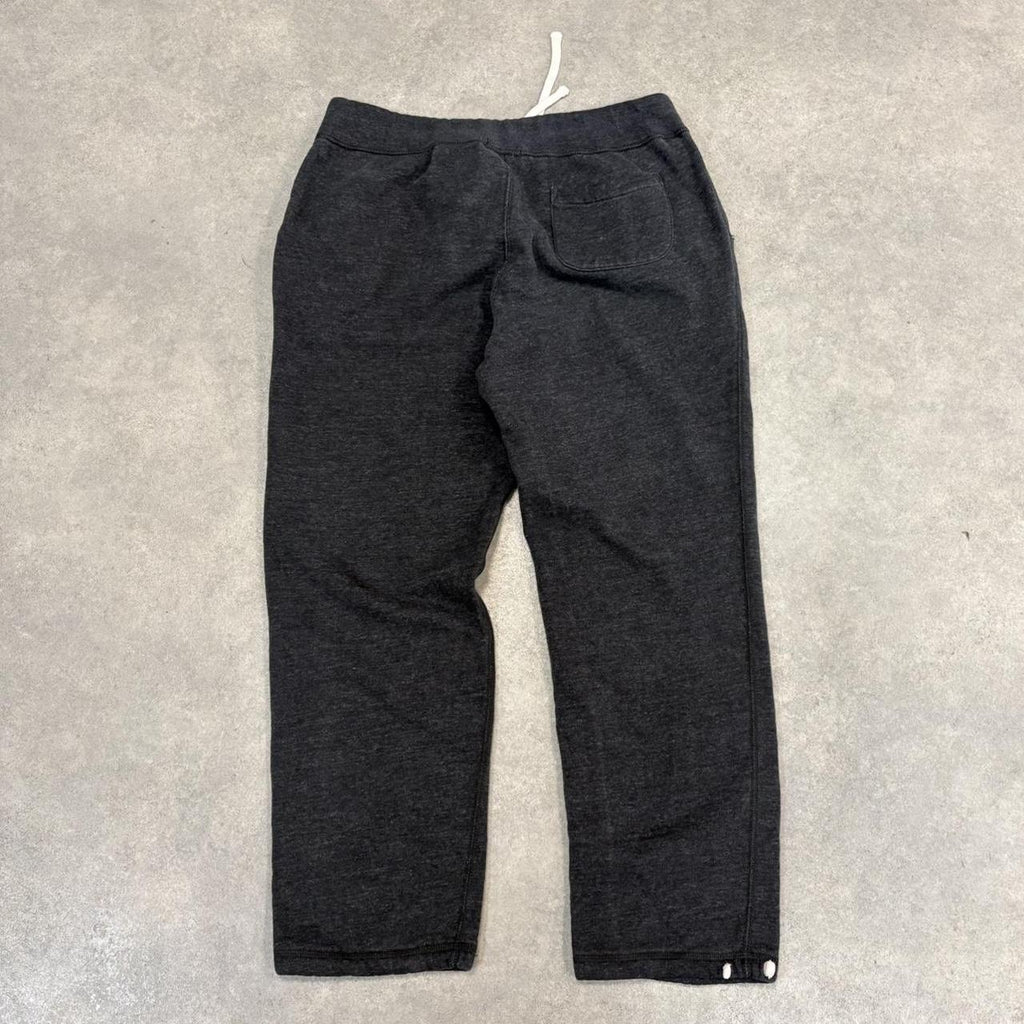 BR1912AFZ-U - Vintage retro essential Black Polo Ralph Lauren Black Jogging Bottoms pants with adjustable waist and hem #joggers #poloralphlauren