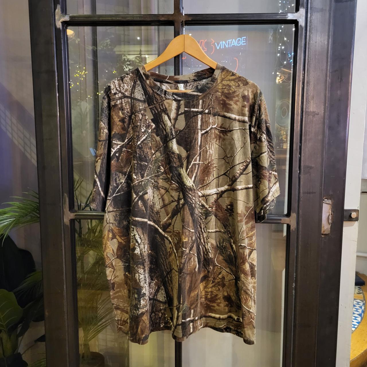 RTT157 - Vintage Retro essential RealTree Camouflage Khaki Green Brown Field Hunting graphic print Top T-Shirt Tee #realtree #utility #camo #hunting