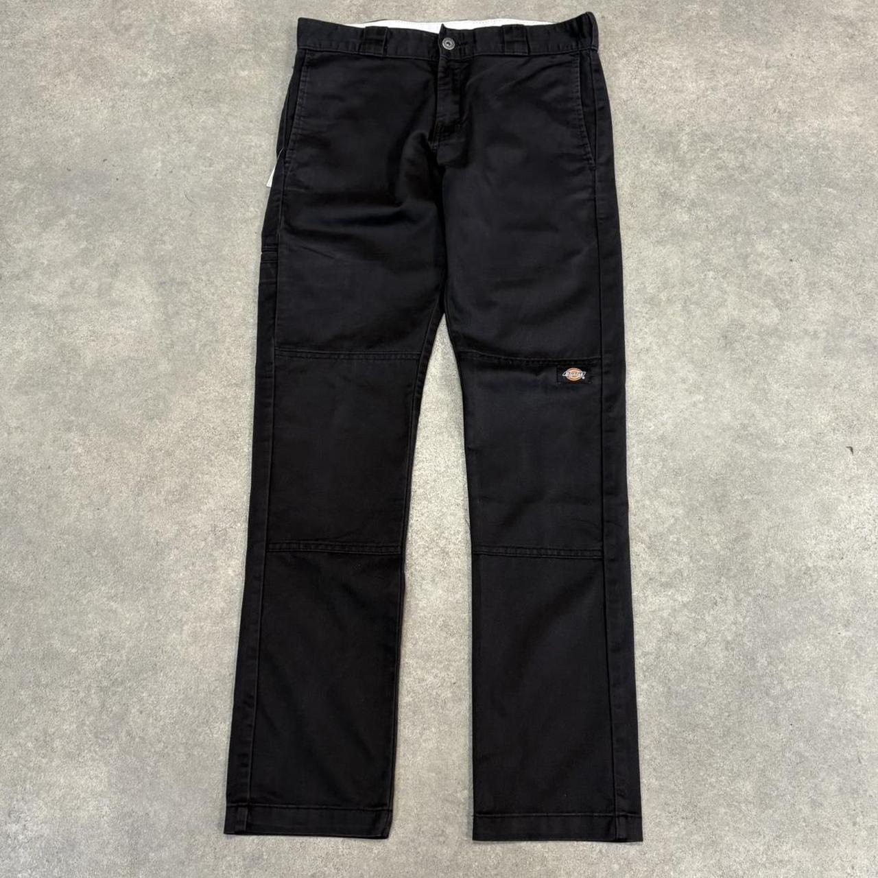 BR1912ZQ-U - Vintage retro essential Black Dickies Skinny Straight Double Knee Trousers pants casual workwear #skater #utility #doubleknee #skinnystraight #dickies