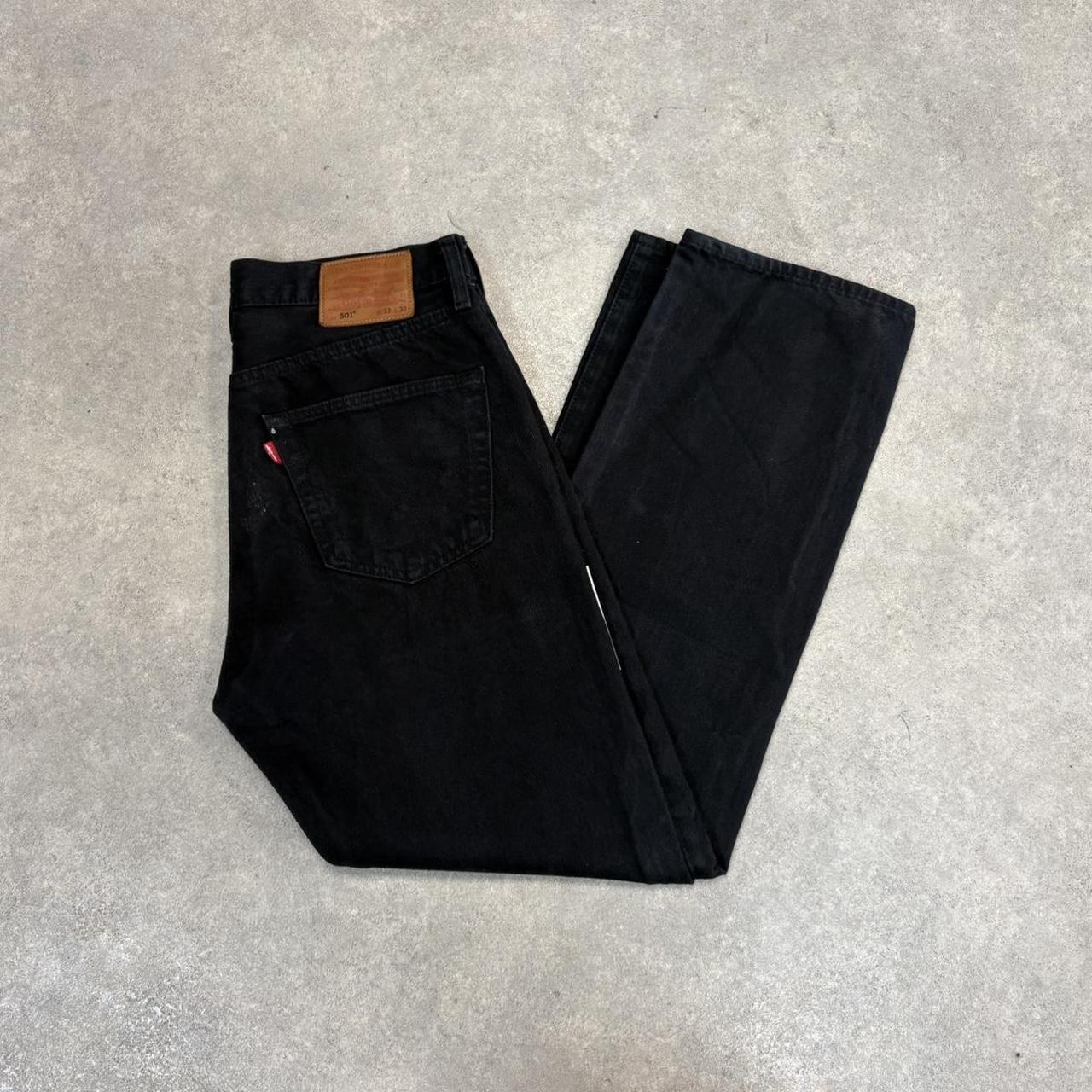 Vintage Black Wash Levi’s 501 Jeans Mens 33x30 Straight Leg Denim Trousers Skate Western Vintage Y2K 90s