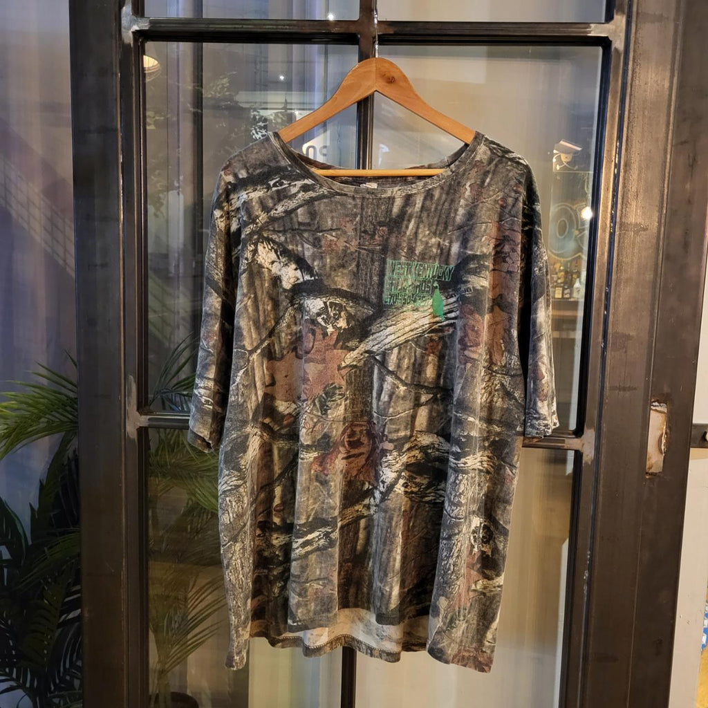 RTT135 - Vintage Retro essential RealTree Camouflage Khaki Green Brown Field Hunting graphic print Top T-Shirt Tee #realtree #utility #camo #hunting