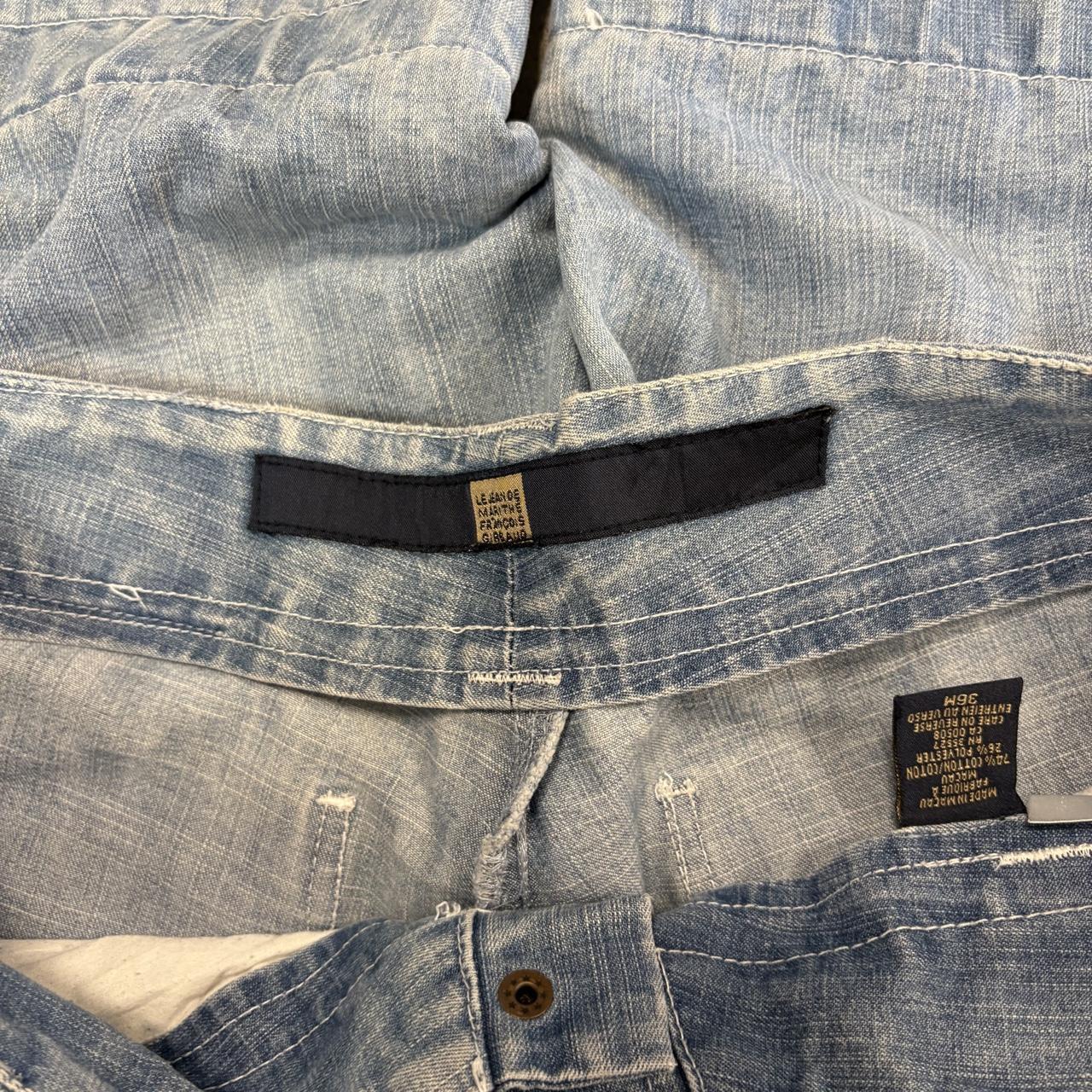 Vintage Marithe Francois Girbaud M+FG Jeans Mens 35x33 Light Blue Denim Wash Loose Baggy Hiphop Skater 90s Y2K