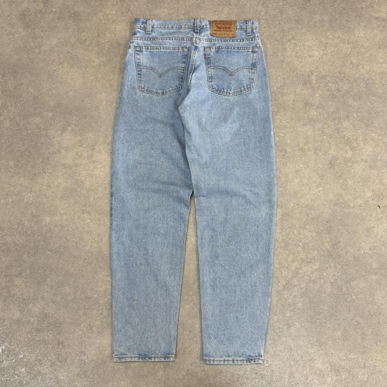 Vintage Levis 550 Jeans Mens 33x32 Denim Blue Light Wash Trouser Relaxed Taper Western Cowboy USA